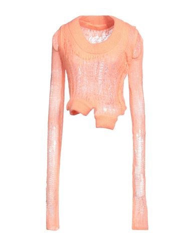 Rick Owens Woman Sweater Salmon Pink Size S Polyamide, Mohair Wool, Wool
