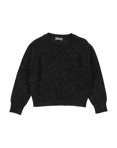 Il Gufo Toddler Girl Sweater Black Size 6 Virgin Wool, Metallic Fiber In Black