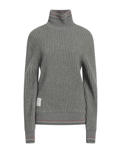 Thom Browne Woman Turtleneck Grey Size 6 Wool