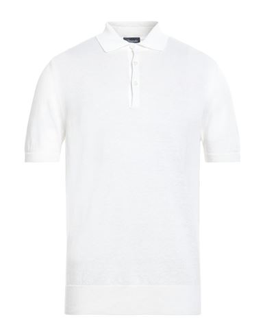 Drumohr Man Sweater White Size 44 Linen, Cotton
