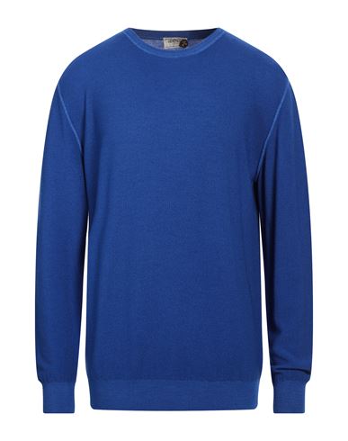 Heritage Man Sweater Bright Blue Size 44 Merino Wool