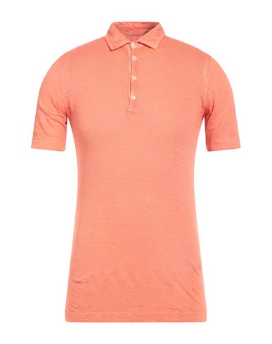 120% Lino Man Sweater Orange Size S Linen