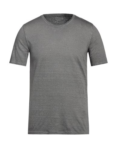 120% Lino Man Sweater Grey Size S Linen