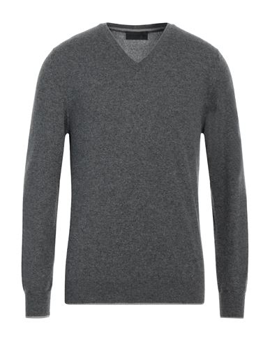 Iris Von Arnim Man Sweater Lead Size L Cashmere In Grey