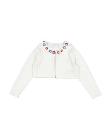 Shop Dolce & Gabbana Toddler Girl Wrap Cardigans Ivory Size 3 Cotton, Silk, Viscose In White