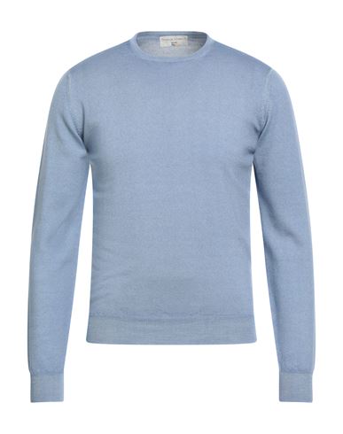Filippo De Laurentiis Man Sweater Light Blue Size 36 Merino Wool In Blue