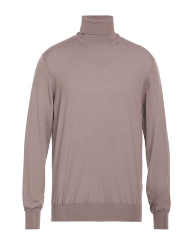 Shop Filippo De Laurentiis Man Turtleneck Pastel Pink Size 42 Super 140s Wool, Silk, Cashmere