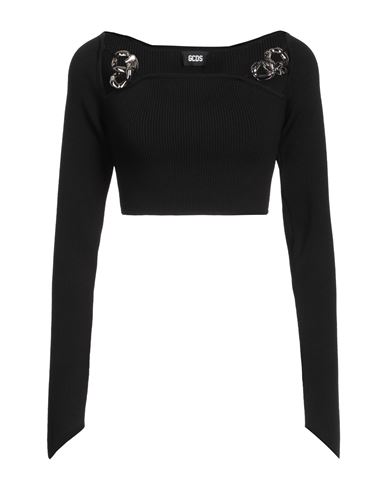Gcds Woman Sweater Black Size L Viscose, Polyamide