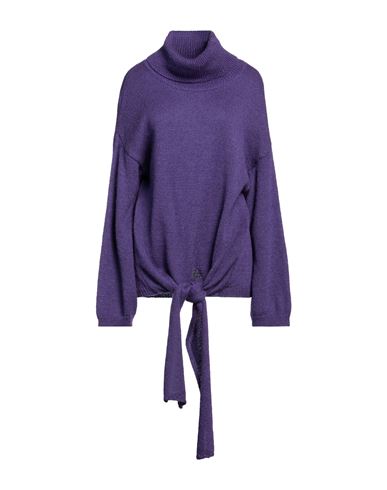 The Lulù Woman Turtleneck Purple Size Onesize Acrylic, Mohair Wool, Nylon