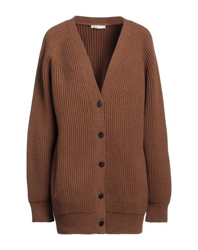 THE ROW THE ROW WOMAN CARDIGAN BROWN SIZE S MERINO WOOL, CASHMERE