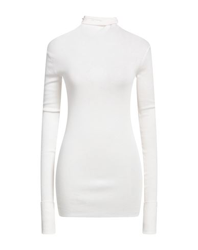 Ann Demeulemeester Woman Turtleneck Ivory Size L Cotton, Cashmere, Silk In White