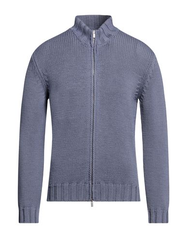 Man Cardigan Azure Size S Cotton, Acrylic