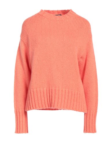 Tessa . Woman Sweater Salmon Pink Size L Mohair Wool, Wool, Polyester In Pink