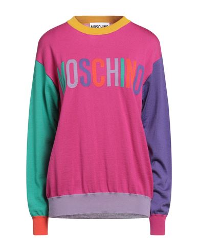 Shop Moschino Woman Sweater Fuchsia Size M Virgin Wool In Pink
