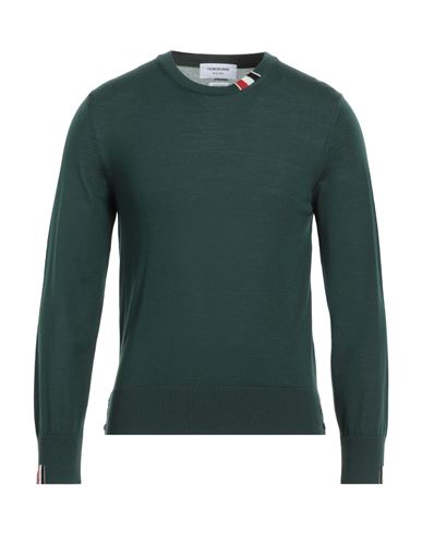 Thom Browne Man Sweater Dark Green Size 3 Virgin Wool, Polyamide