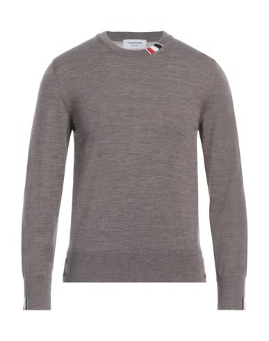 Shop Thom Browne Man Sweater Cocoa Size 4 Virgin Wool, Polyamide