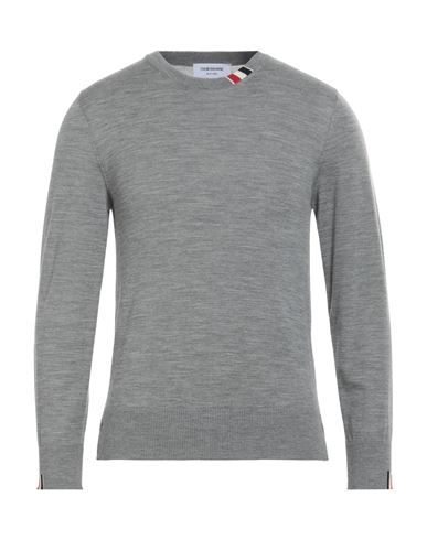 Shop Thom Browne Man Sweater Grey Size 4 Virgin Wool, Polyamide