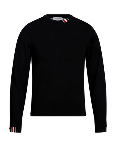 Shop Thom Browne Man Sweater Black Size 3 Virgin Wool, Polyamide