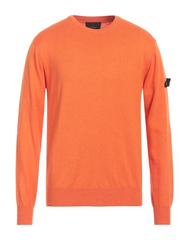 Shop Peuterey Man Sweater Orange Size M Cotton, Wool