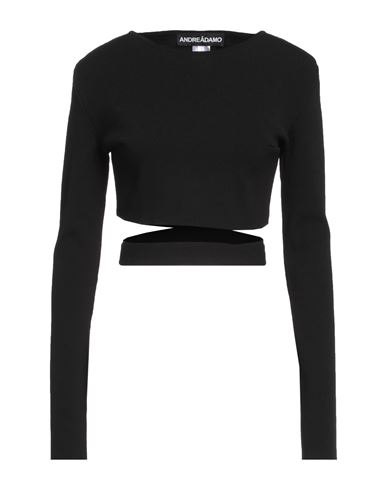 Andreädamo Andreādamo Woman Sweater Black Size M Viscose, Polyester, Polyamide, Elastane
