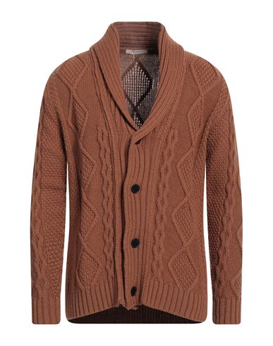 Hinnominate Man Cardigan Camel Size S Wool, Acrylic In Beige