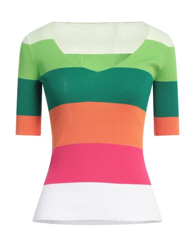 Roberto Collina Woman Sweater Green Size S Cotton In Green