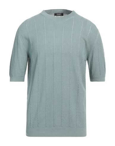 +39 Masq Man Sweater Sage Green Size 42 Linen, Cotton In Sage Green