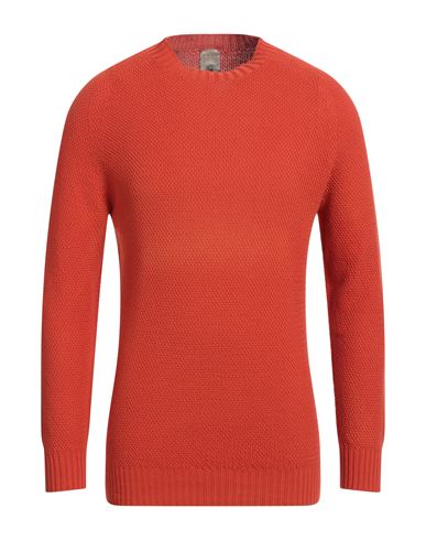 H953 Man Sweater Orange Size 44 Cotton
