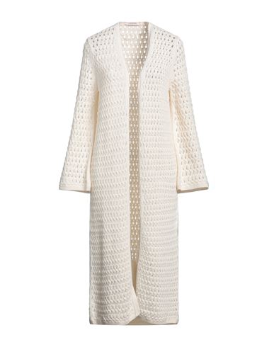 Dorothee Schumacher Woman Overcoat Ivory Size 3 Wool, Cotton, Polyamide In White