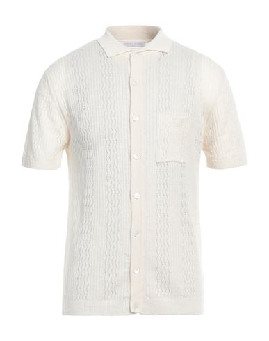Daniele Fiesoli Man Cardigan Ivory Size Xxl Linen, Organic Cotton In White