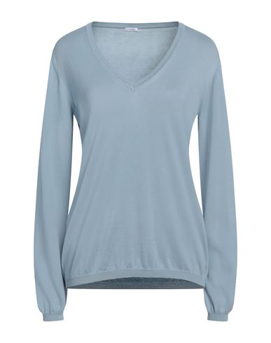 Malo Woman Sweater Sky Blue Size 12 Cotton