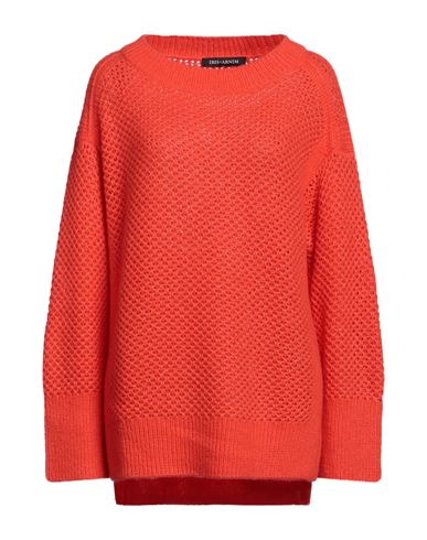 Iris Von Arnim Woman Sweater Tomato Red Size M Cashmere, Silk