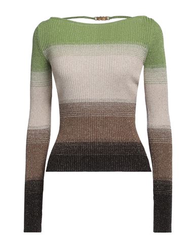 Gcds Woman Sweater Light Green Size M Viscose, Polyester, Metallic Fiber
