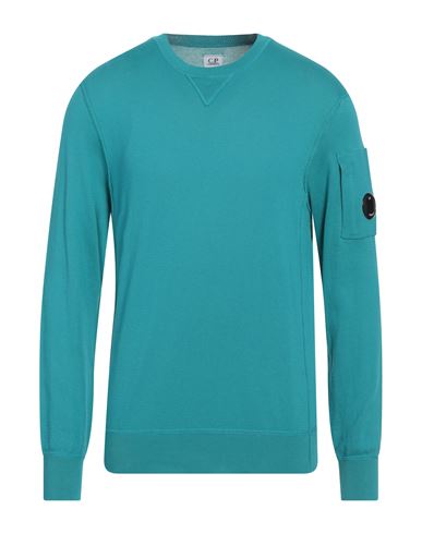 C.p. Company C. P. Company Man Sweatshirt Turquoise Size Xxl Cotton In Blue