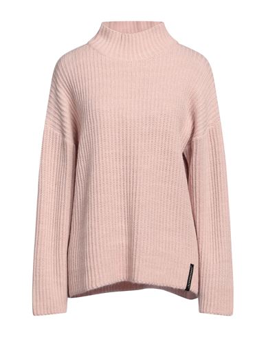 Hinnominate Woman Turtleneck Light Pink Size L Acrylic, Polyester