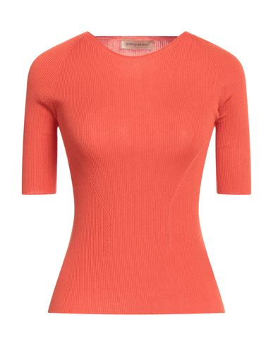 Gentryportofino Woman Sweater Orange Size 6 Silk, Cotton