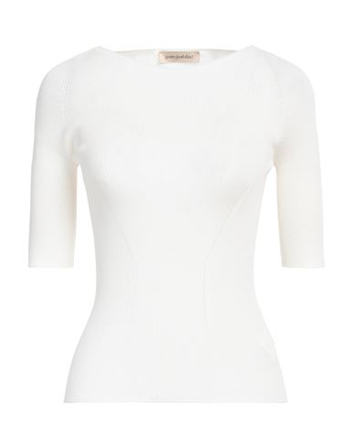 Gentryportofino Woman Sweater Ivory Size 14 Silk, Cotton In White