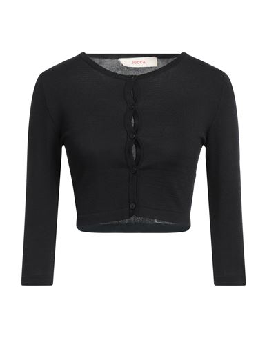 Jucca Woman Cardigan Black Size Xl Viscose, Polyamide In Black