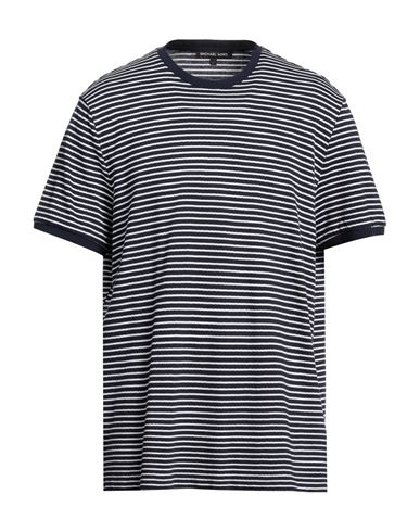 Michael Kors Mens Man T-shirt Navy Blue Size L Cotton, Silk