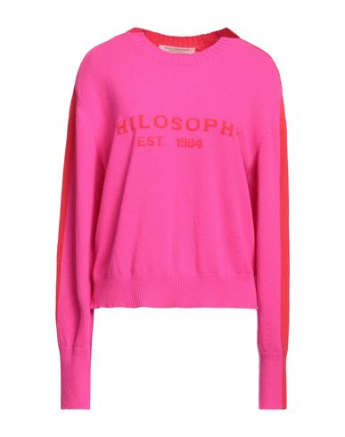 Philosophy Di Lorenzo Serafini Woman Sweater Fuchsia Size 8 Virgin Wool, Cashmere In Pink