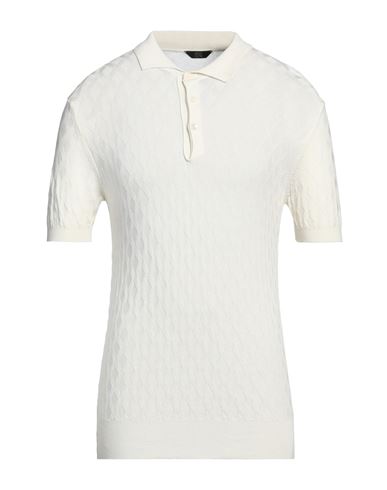 Shop Hōsio Man Sweater Ivory Size Xl Cotton, Viscose In White