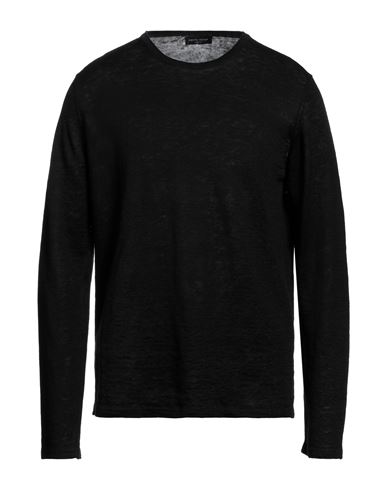 Roberto Collina Man Sweater Black Size 40 Linen