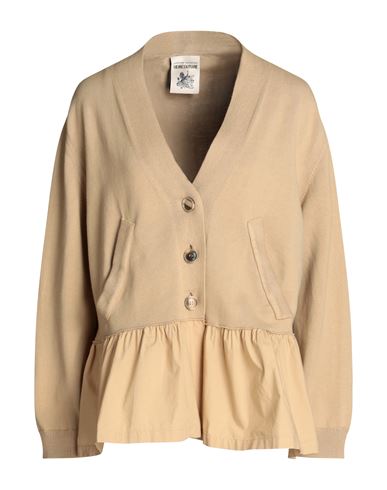 Semicouture Woman Cardigan Camel Size Xl Cotton In Beige