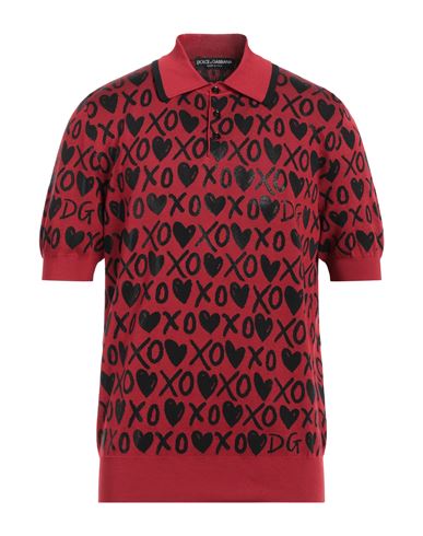 DOLCE&GABBANA Poloshirt Herren Rot 48 Herren