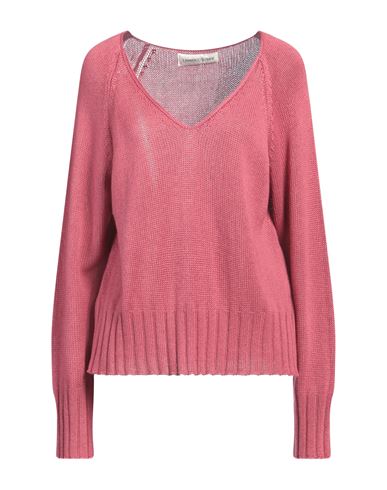 Shop Lamberto Losani Woman Sweater Coral Size 6 Silk, Cashmere In Red