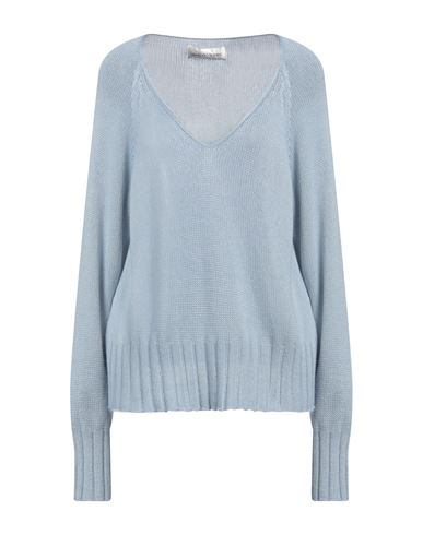 Lamberto Losani Woman Sweater Sky Blue Size 6 Silk, Cashmere In Blue
