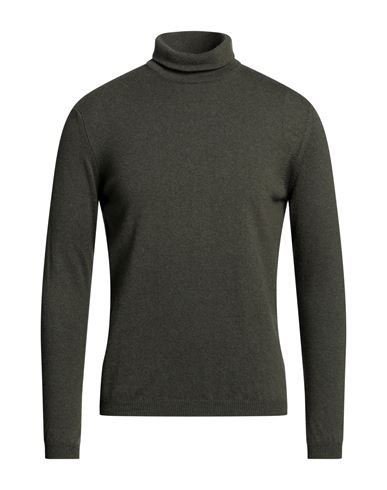 Stile Latino Man Turtleneck Military Green Size 40 Cashmere, Wool In Green