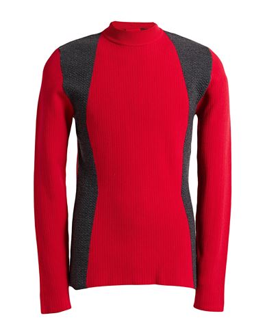 Ferrari Man Sweater Red Size Xl Wool, Viscose, Polyester