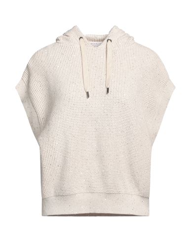 Brunello Cucinelli Woman Sweater Beige Size S Cotton, Polyester, Brass