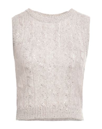 Shop Brunello Cucinelli Woman Sweater Dove Grey Size M Linen, Nylon, Polyester